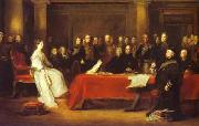 Sir David Wilkie Victoria holding a Privy Council meeting oil